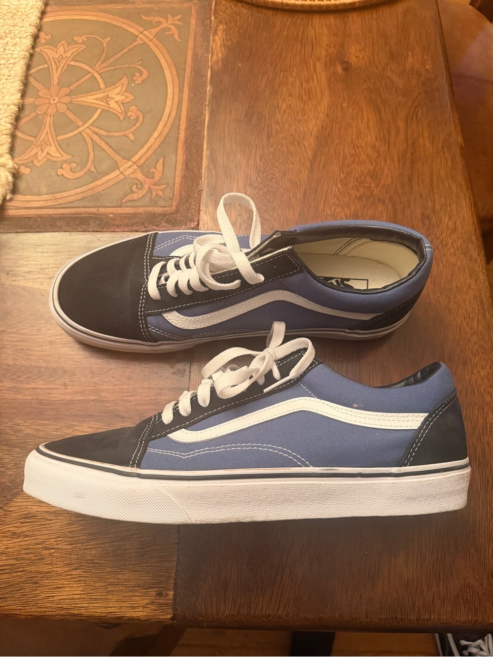 Vans Old Skool Sneakers in Blue, Black and White